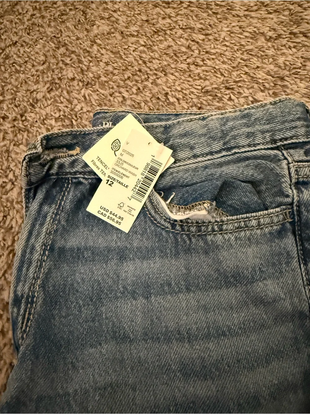 The Children's Place Blue Distressed Jeans with Pearl Dot Detail